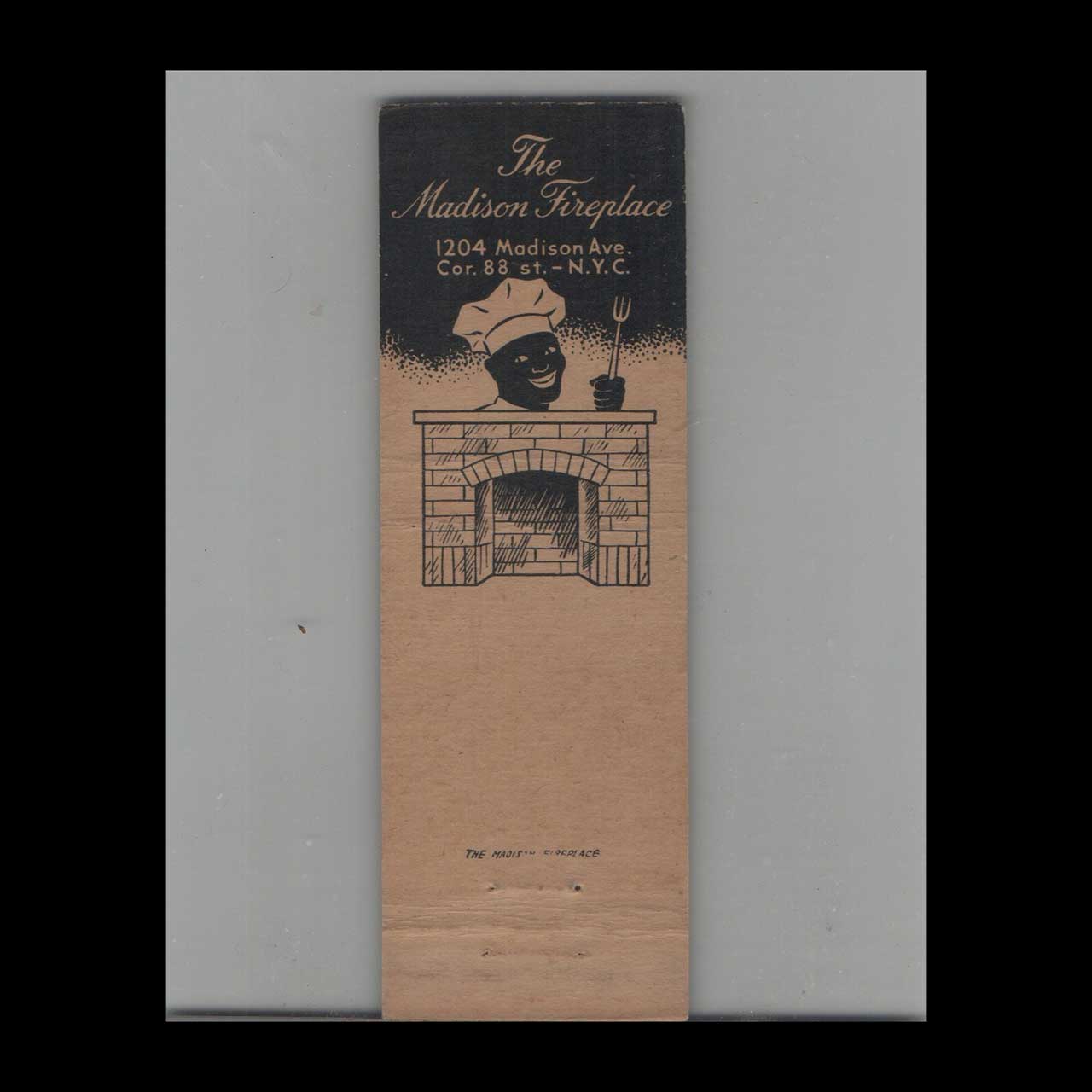 Madison Fireplace Matchbook Cover NY Glorified Hamburgers Madison Fireplace Matchbook Cover NY Glorified Hamburgers