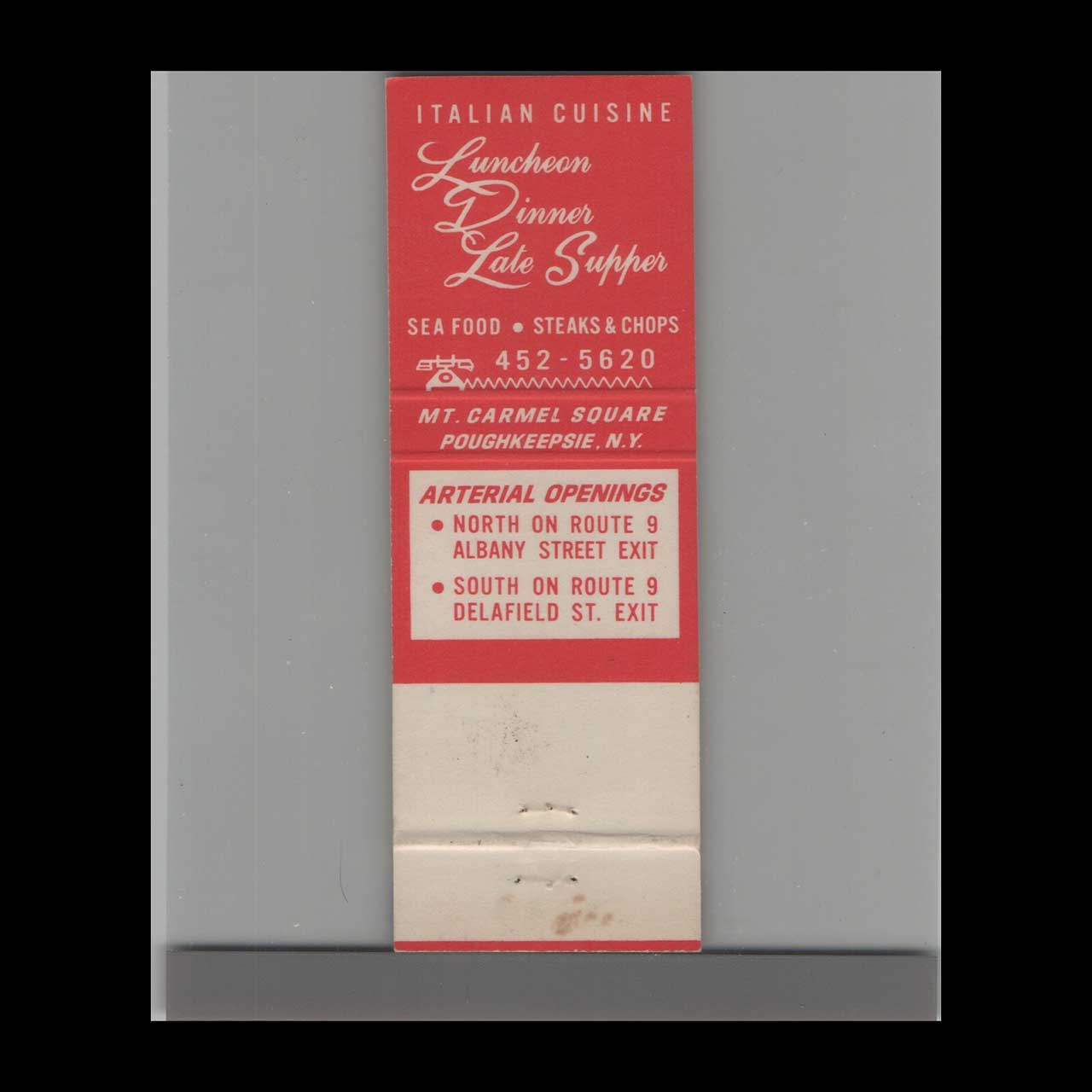 Nick Benis Seafood Restaurant Matchbook Cover Poughkeepsie Nick Benis Seafood Restaurant Matchbook Cover Poughkeepsie