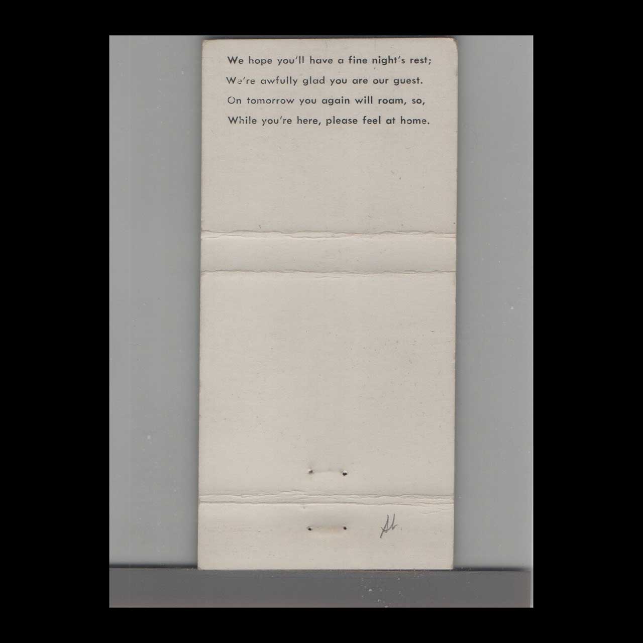 Matchbook Cover Pewitts Motel Frankfort KY Matchbook Cover Pewitts Motel Frankfort KY