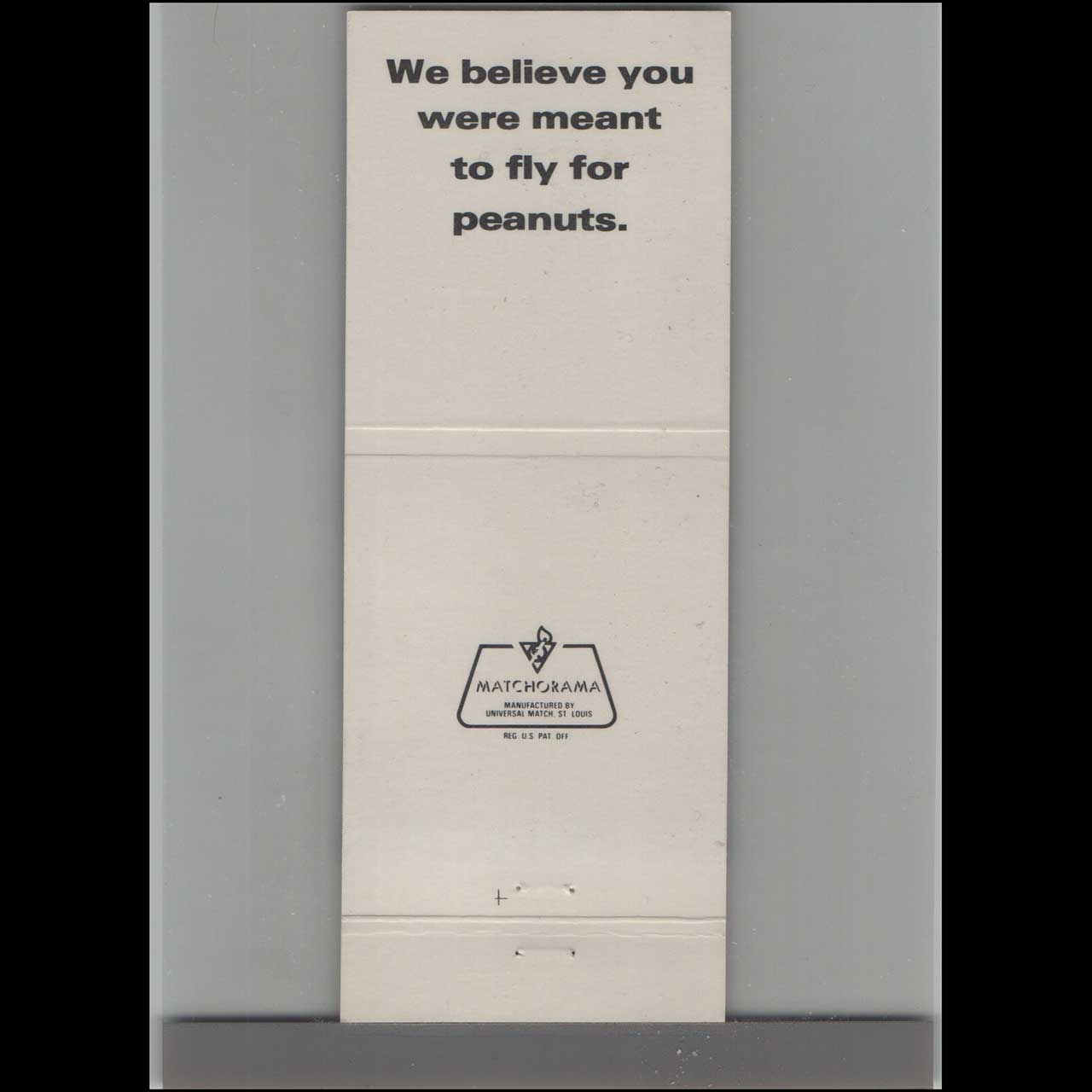 Texas International Airlines Ski For Peanuts Matchbook Cover Texas International Airlines Ski For Peanuts Matchbook Cover