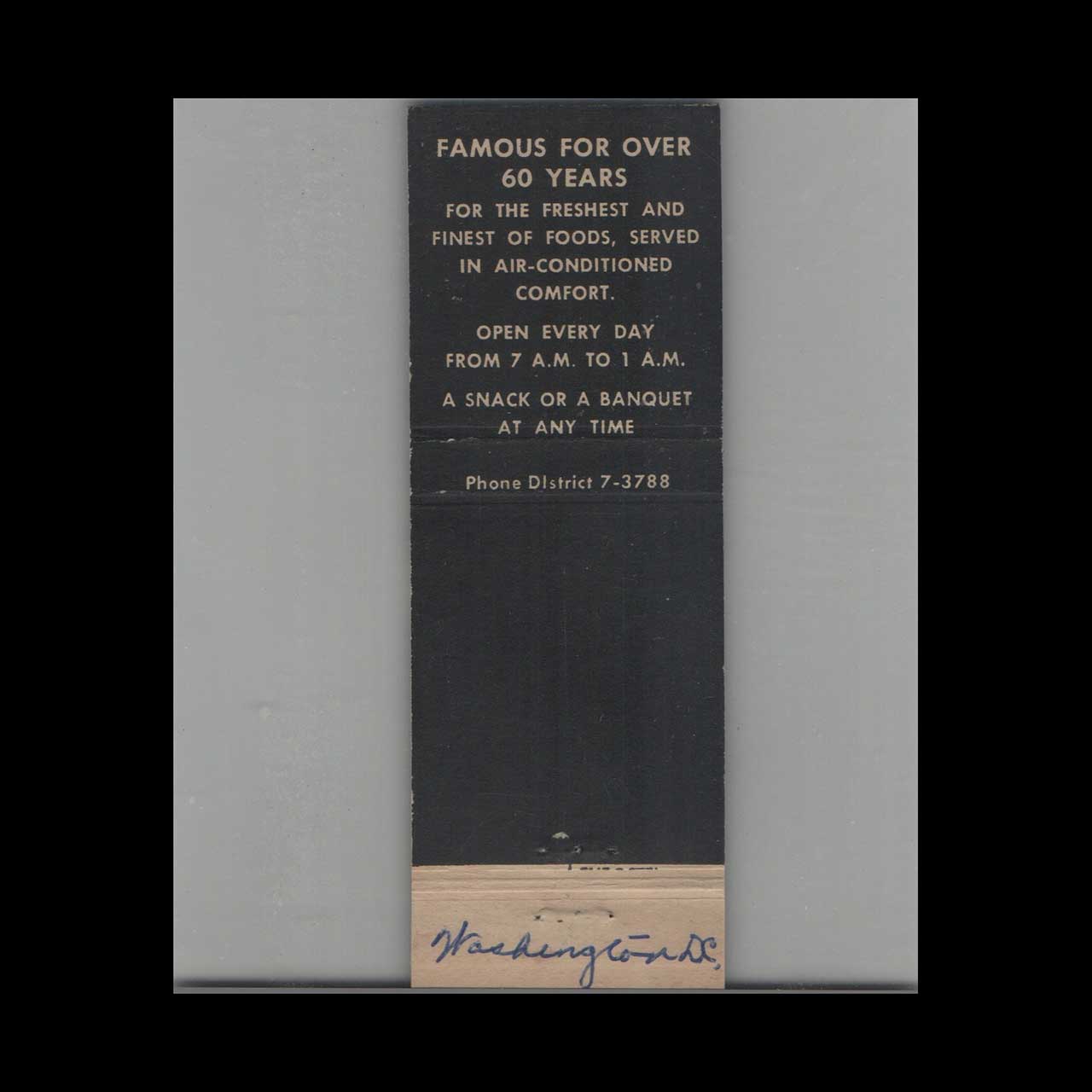 Wearleys Restaurant Matchbook Cover Capitol St DC Wearleys Restaurant Matchbook Cover Capitol St DC
