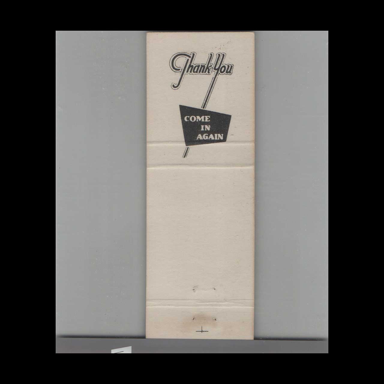 Matchbook Cover Sportsmans Bar New Castle PA Matchbook Cover Sportsmans Bar New Castle PA