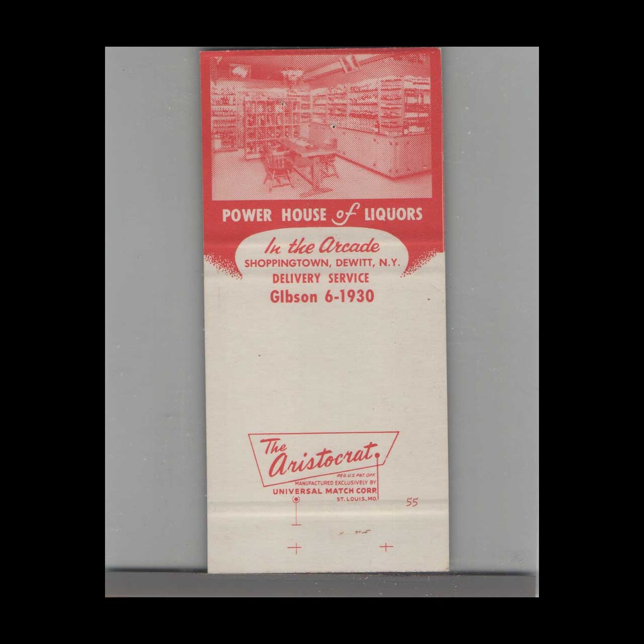 Matchbook Cover Power House Of Liquors Dewitt NY Matchbook Cover Power House Of Liquors Dewitt NY