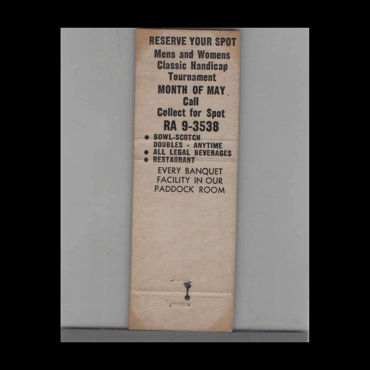 Mid Way Recreation Bowling Matchbook Cover Vestal NY Mid Way Recreation Bowling Matchbook Cover Vestal NY