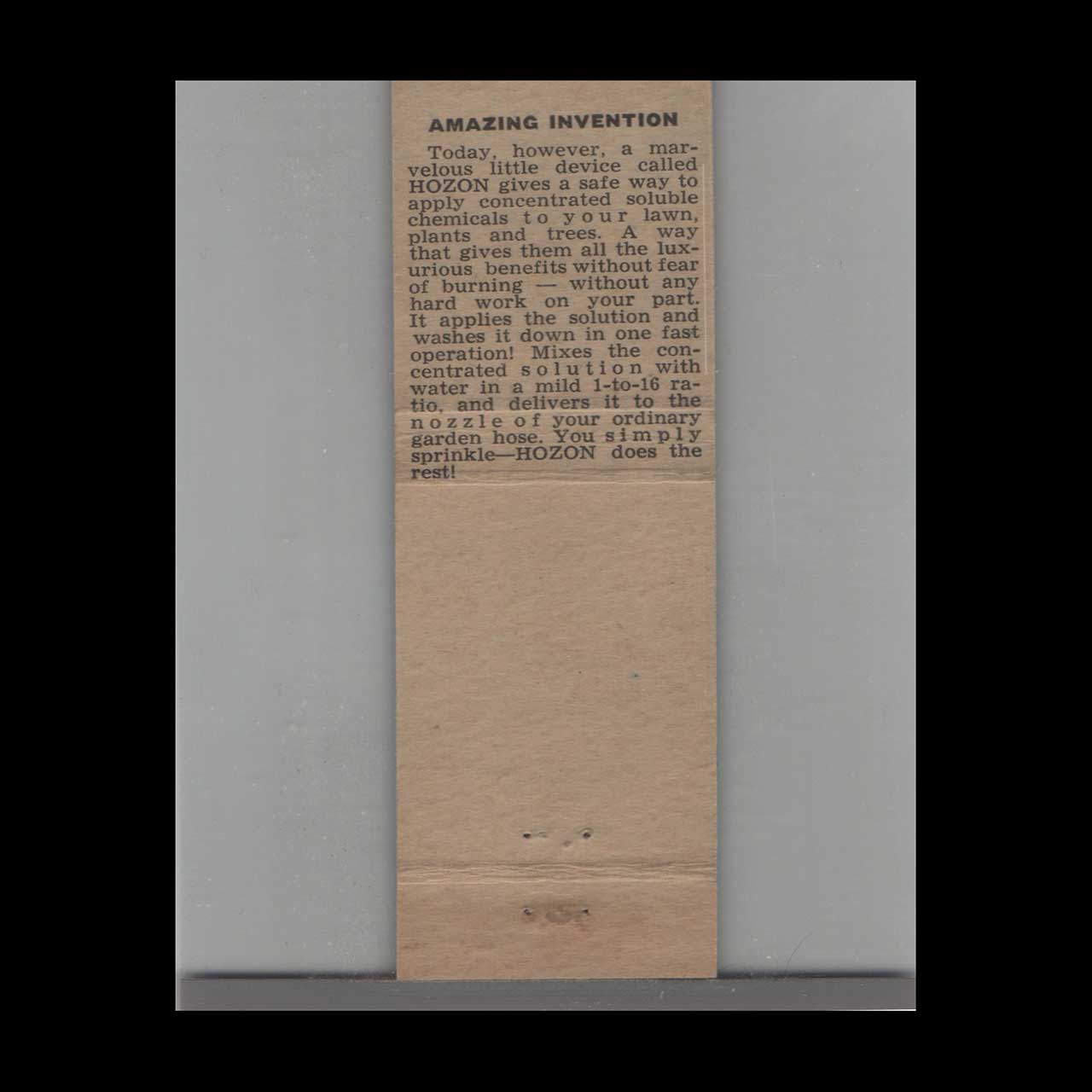 Matchbook Cover John DeYoung Custom Lawn Spraying Allendale MI Blue Matchbook Cover John DeYoung Custom Lawn Spraying Allendale MI Blue