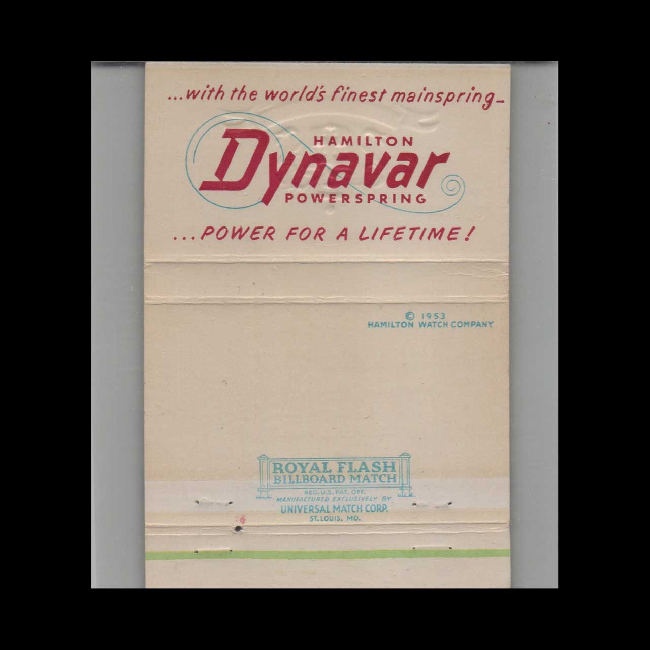 Hamilton Watches Matchbook Cover Arosin Jewelers St Paul MN Hamilton Watches Matchbook Cover Arosin Jewelers St Paul MN