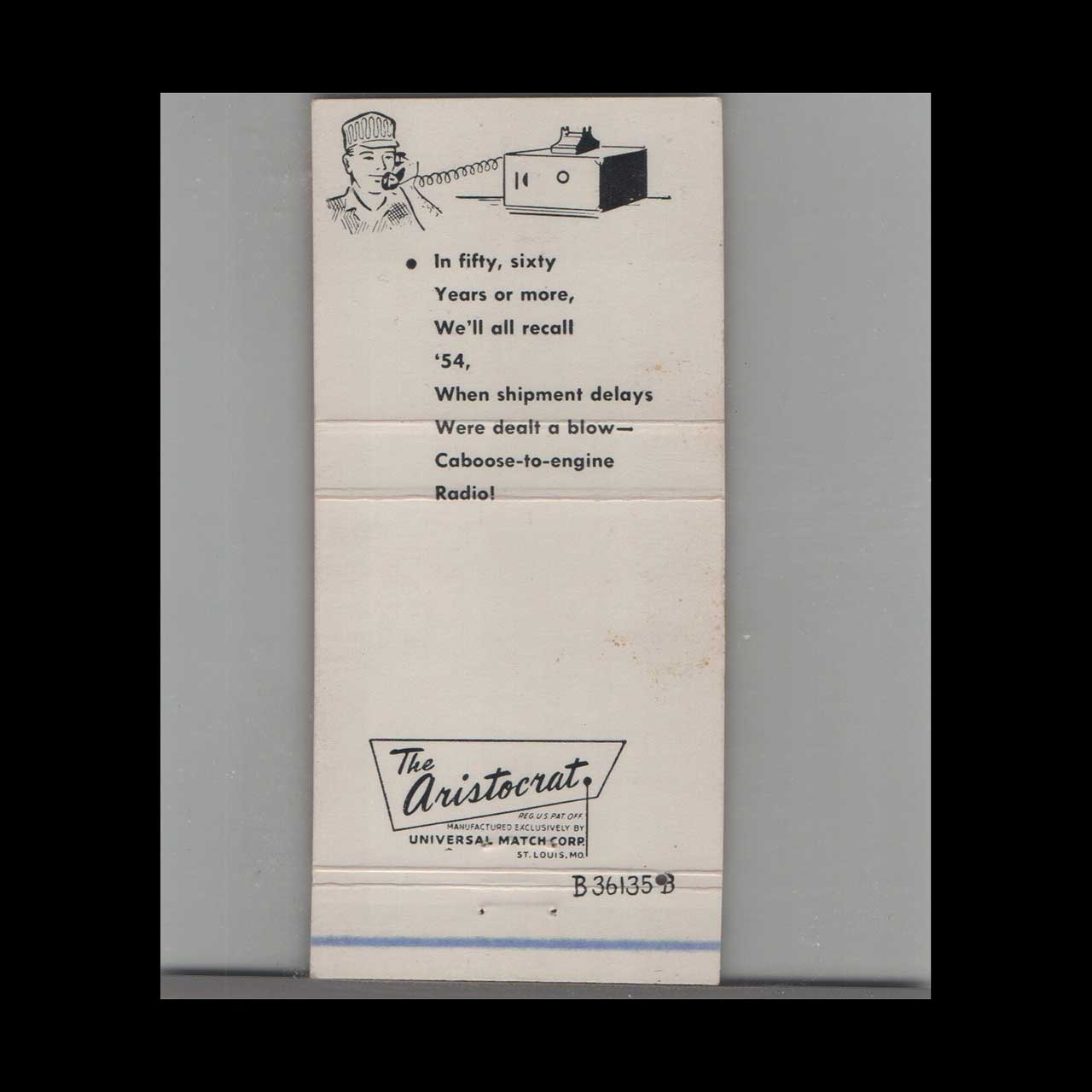 Toledo Peoria & Western Railroad Matchbook Cover St Louis Toledo Peoria & Western Railroad Matchbook Cover St Louis