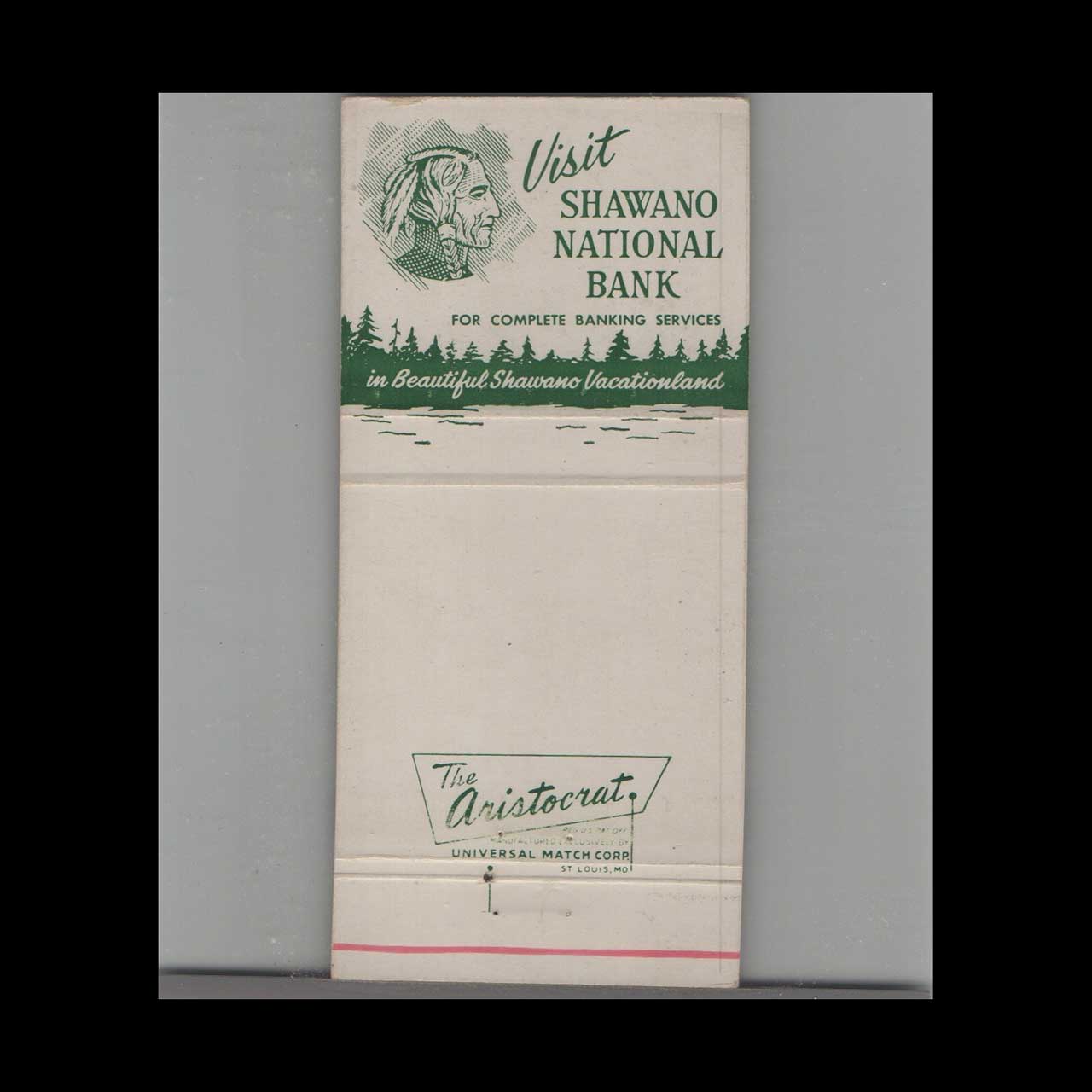 Shawano National Bank Matchbook Cover Shawano WI Shawano National Bank Matchbook Cover Shawano WI