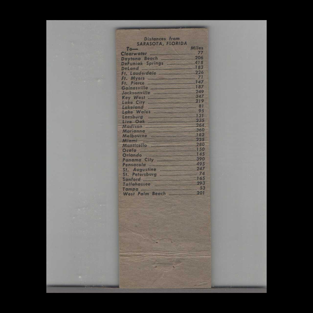 Matchbook Cover Bentleys Service Station Siesta Key FL Matchbook Cover Bentleys Service Station Siesta Key FL