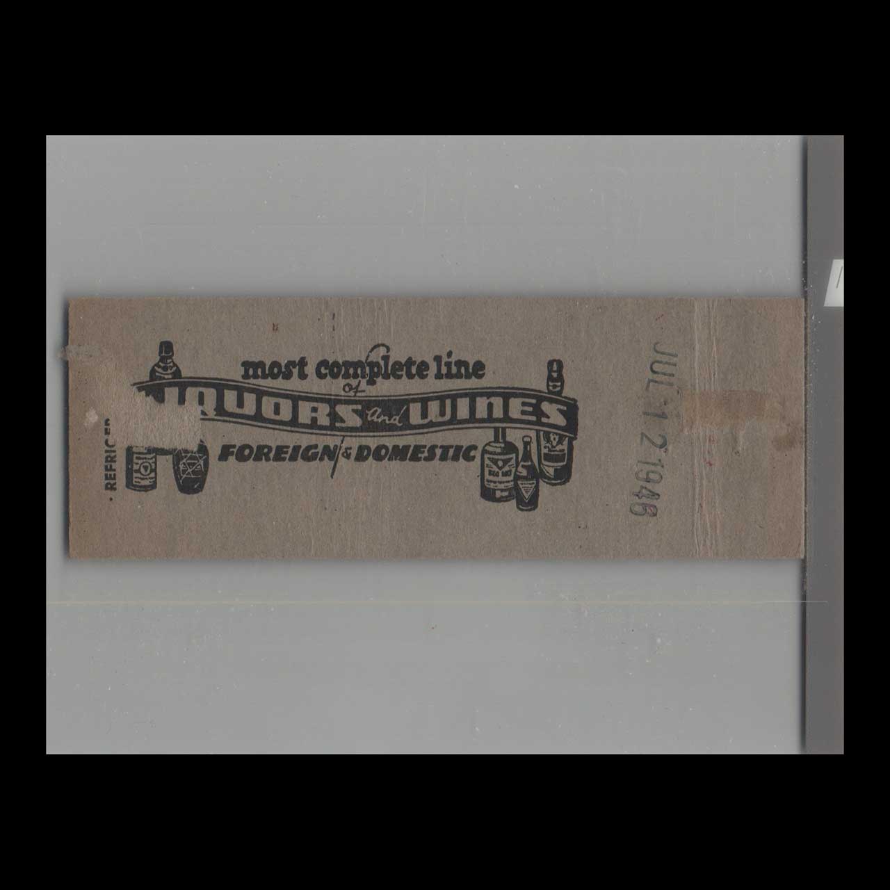 Matchbook Cover Miami FL Biscayne Liquor Store Yellow Matchbook Cover Miami FL Biscayne Liquor Store Yellow