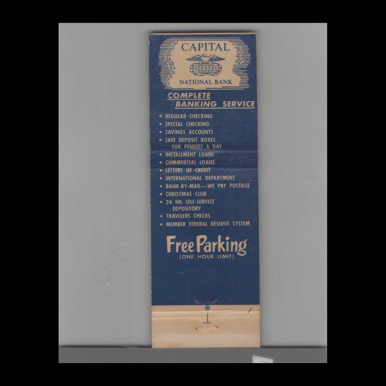 Capital National Bank Matchbook Cover Miami FL Capital National Bank Matchbook Cover Miami FL