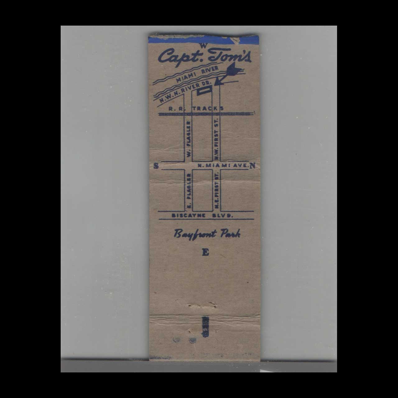 Matchbook Cover Miami FL Capt Jones Seafood Restaurant Matchbook Cover Miami FL Capt Jones Seafood Restaurant