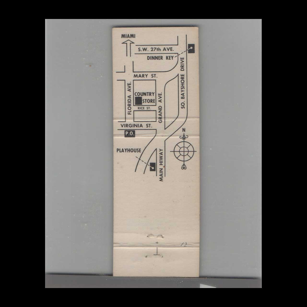 Matchbook Cover Miami FL Coconut Groves The Country Store Matchbook Cover Miami FL Coconut Groves The Country Store