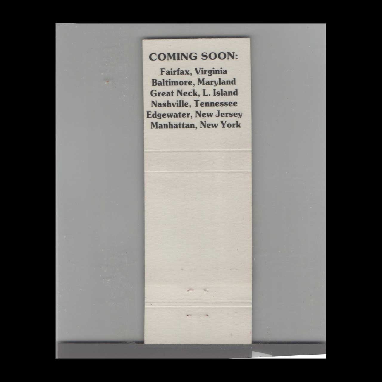 Matchbook Cover Miami FL The Crab House Restaurant Matchbook Cover Miami FL The Crab House Restaurant