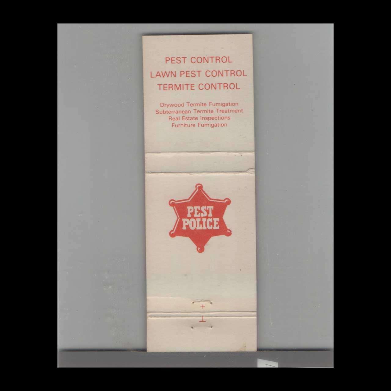 Matchbook Cover Miami FL Pest Police Exterminating 1946 Matchbook Cover Miami FL Pest Police Exterminating 1946