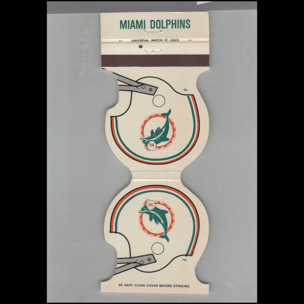 1981 Miami Dolphins Football Schedule Matchbook Cover 1981 Miami Dolphins Football Schedule Matchbook Cover
