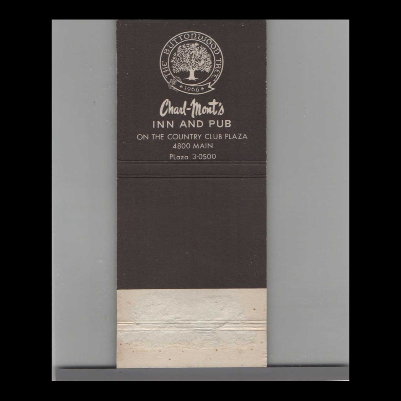 Matchbook Cover The Buttonwood Tree Charl Mont Matchbook Cover The Buttonwood Tree Charl Mont