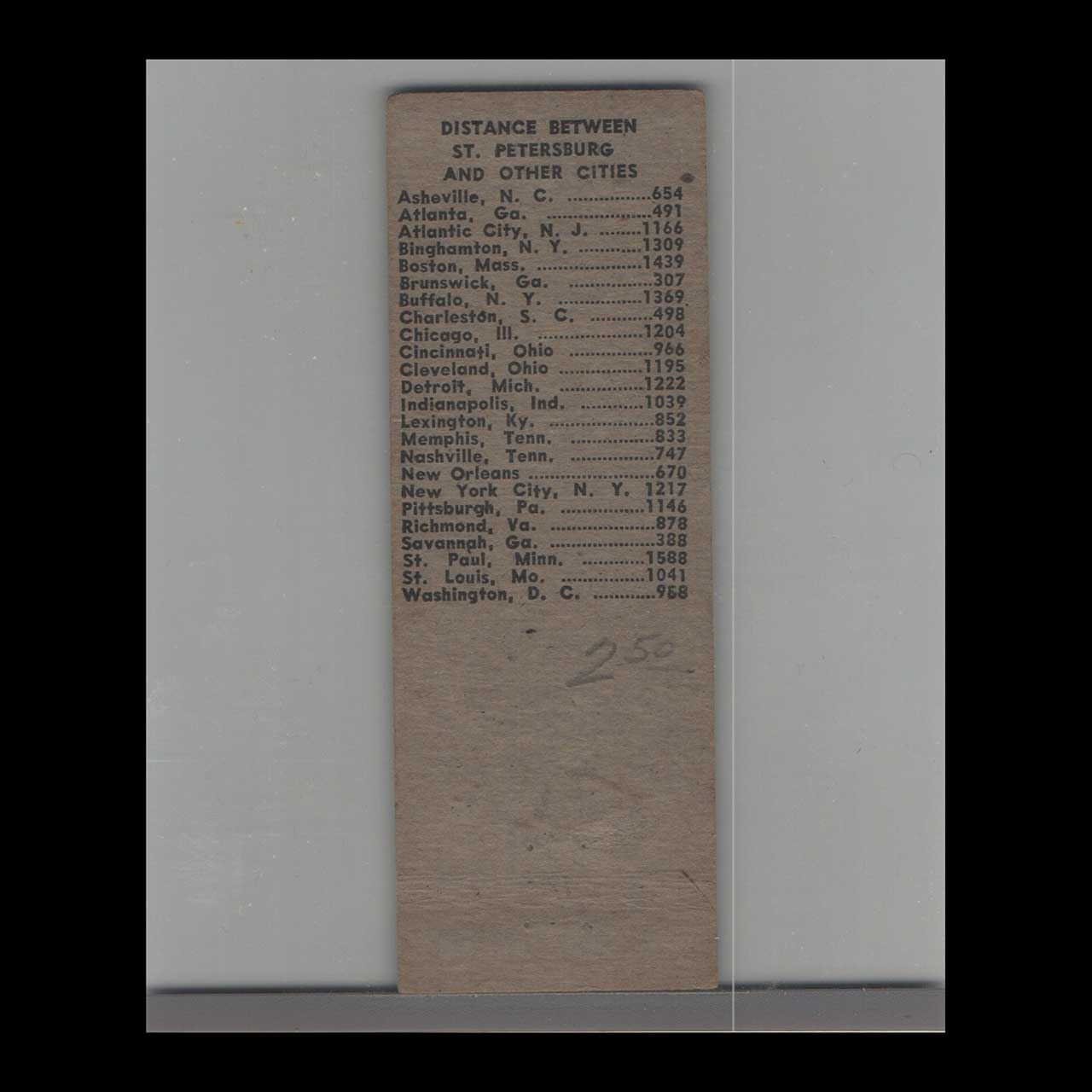 Matchbook Cover Horse Shoe Bar St Petersburg FL Matchbook Cover Horse Shoe Bar St Petersburg FL