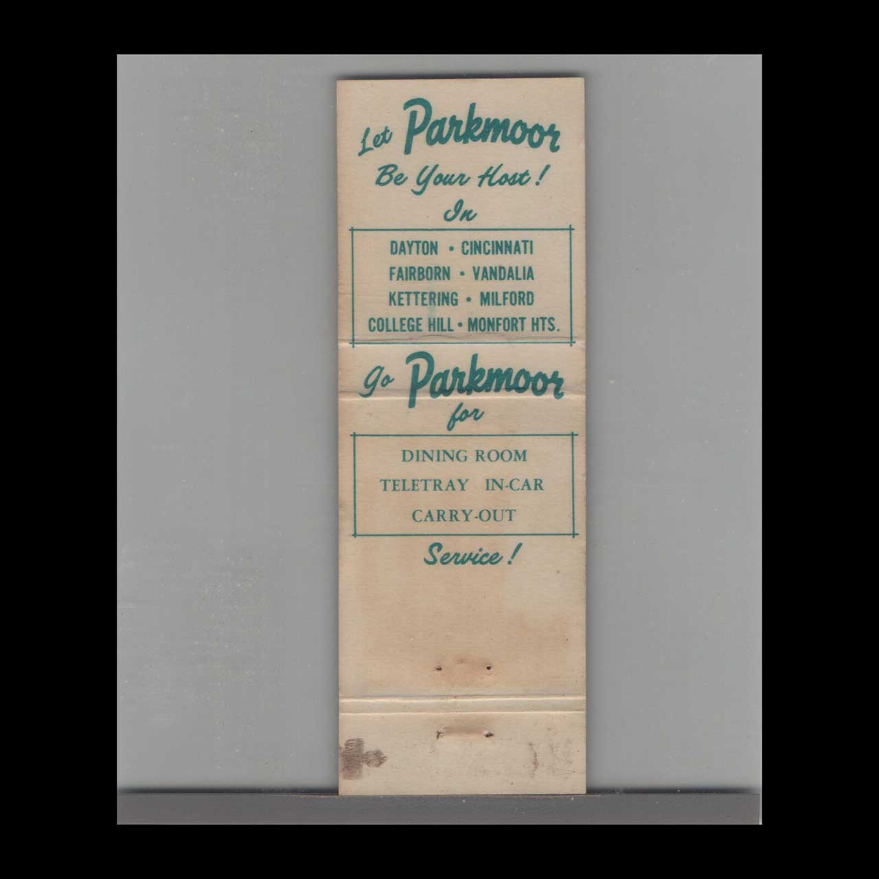 Parkmoor Dixie Golden Fried Chicken Matchbook Cover Parkmoor Dixie Golden Fried Chicken Matchbook Cover