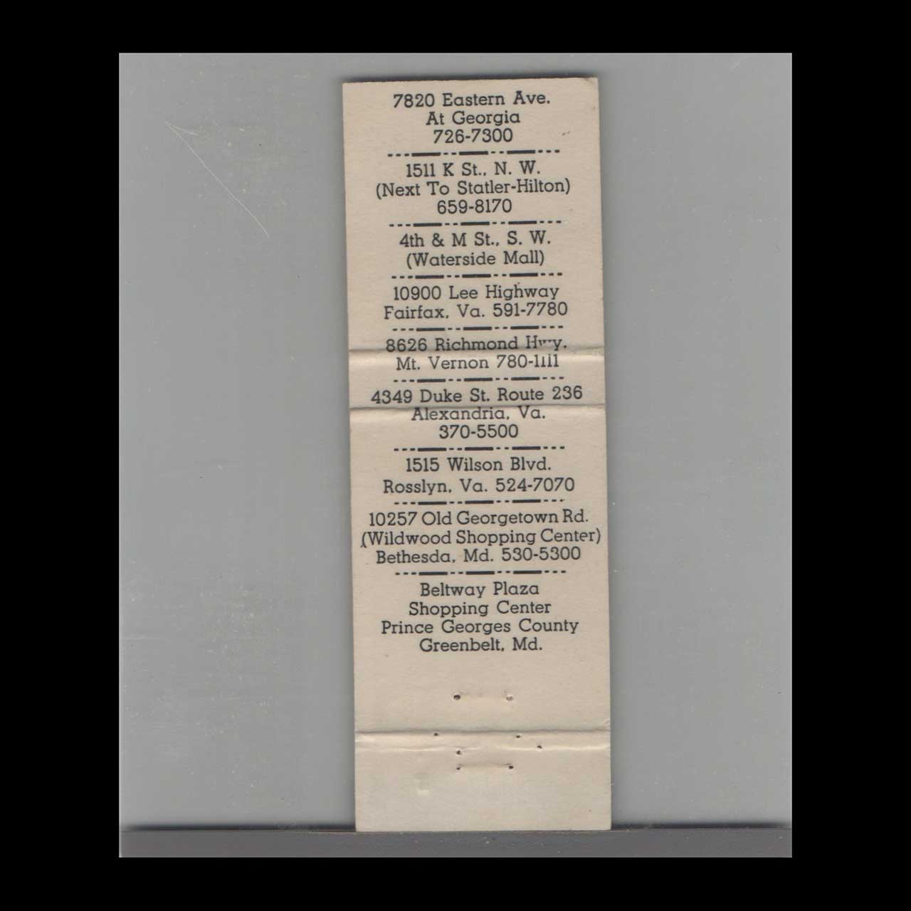 Emersons Unlimited Steak Dinners Matchbook Cover Emersons Unlimited Steak Dinners Matchbook Cover