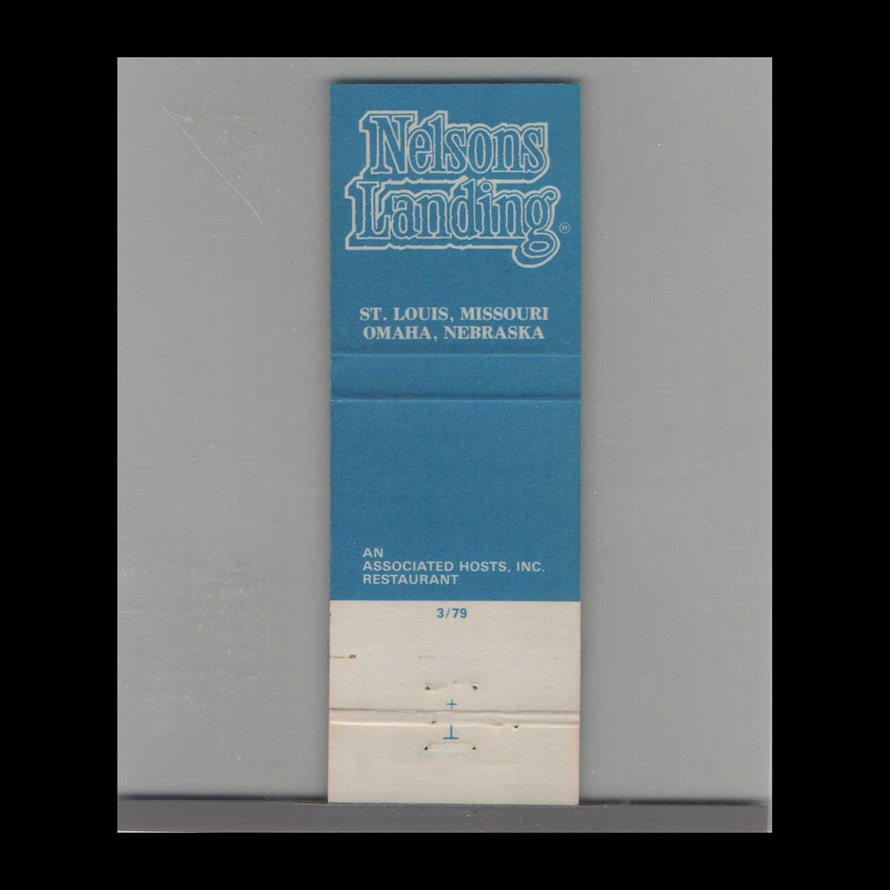 Nelsons Landing Restaurant Cocktails Matchbook Cover Nelsons Landing Restaurant Cocktails Matchbook Cover