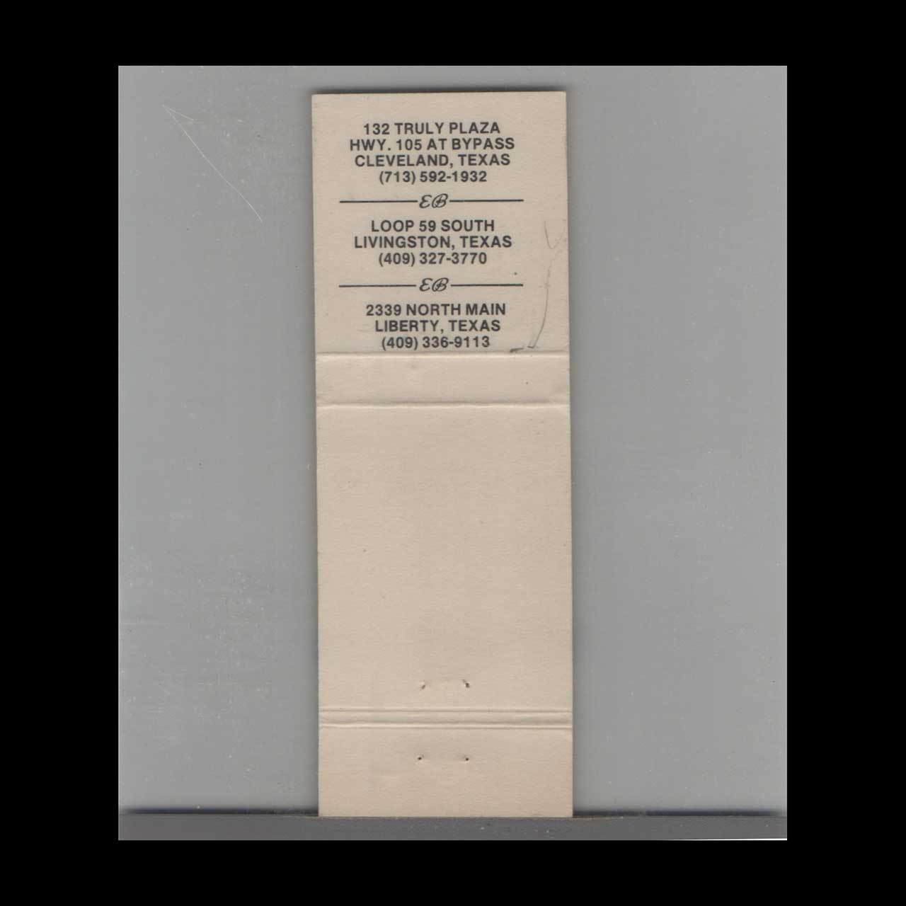 El Burrito Mexican Restaurant Matchbook Cover El Burrito Mexican Restaurant Matchbook Cover