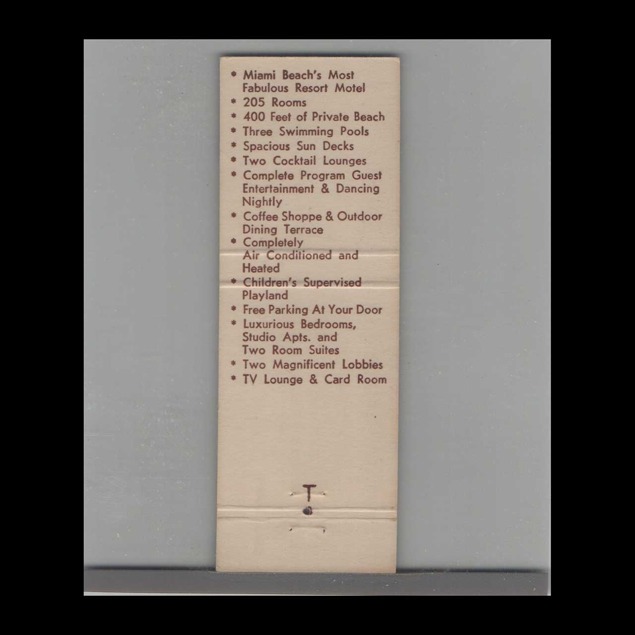 Matchbook Cover Desert Inn Miami Beach FL Matchbook Cover Desert Inn Miami Beach FL