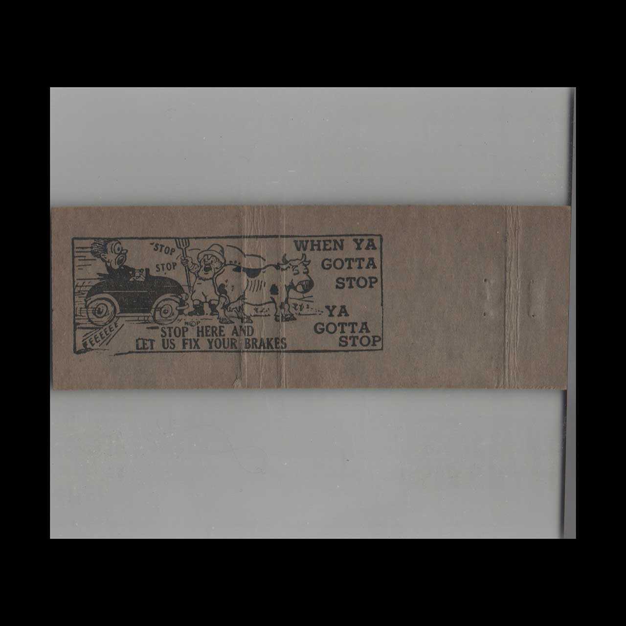 Daves Standard Service Matchbook Cover Pipestone MN Daves Standard Service Matchbook Cover Pipestone MN