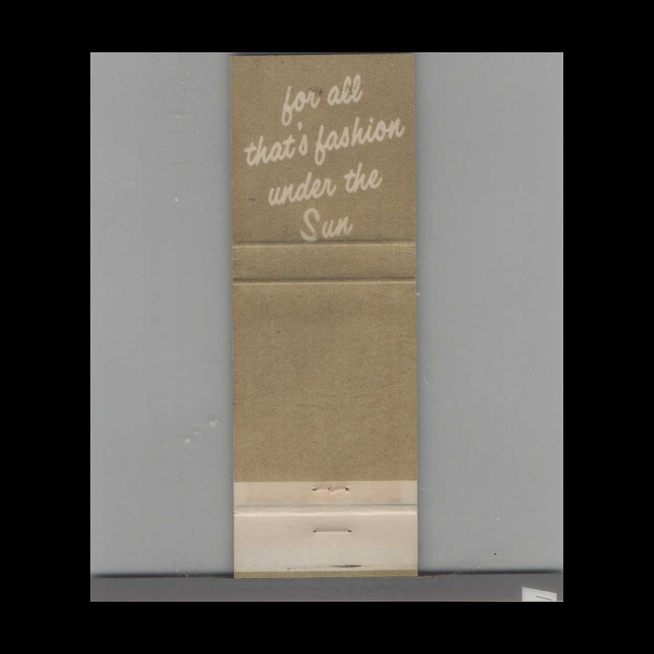 Matchbook Cover Maas Brothers Tampa FL Matchbook Cover Maas Brothers Tampa FL