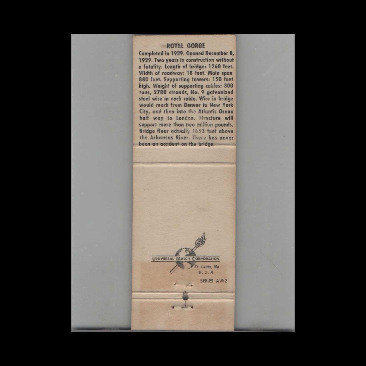 Matchbook Cover King Soopers Colorado #1 Matchbook Cover King Soopers Colorado #1