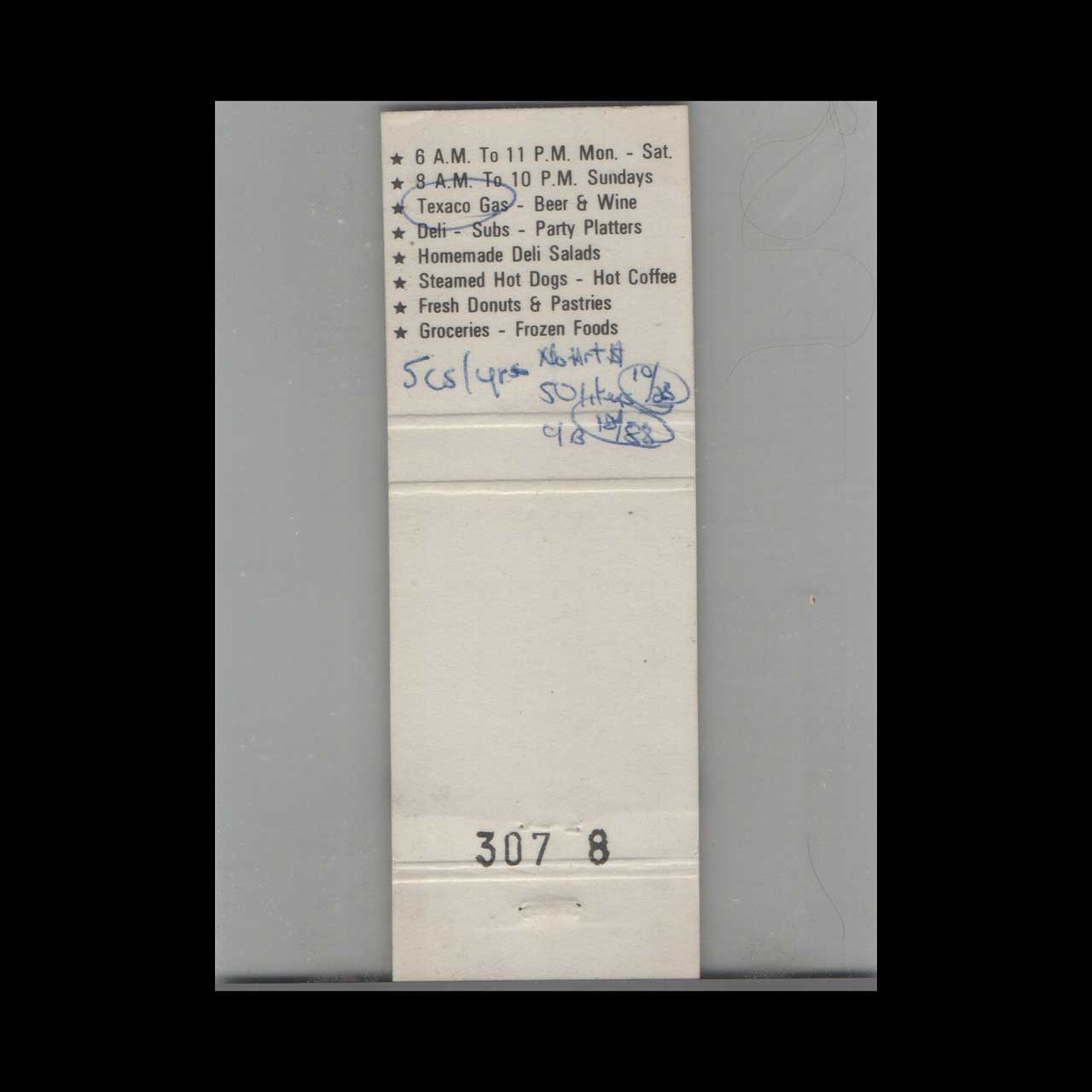 Matchbook Cover Kershaws Quick Stop Derry NH Matchbook Cover Kershaws Quick Stop Derry NH