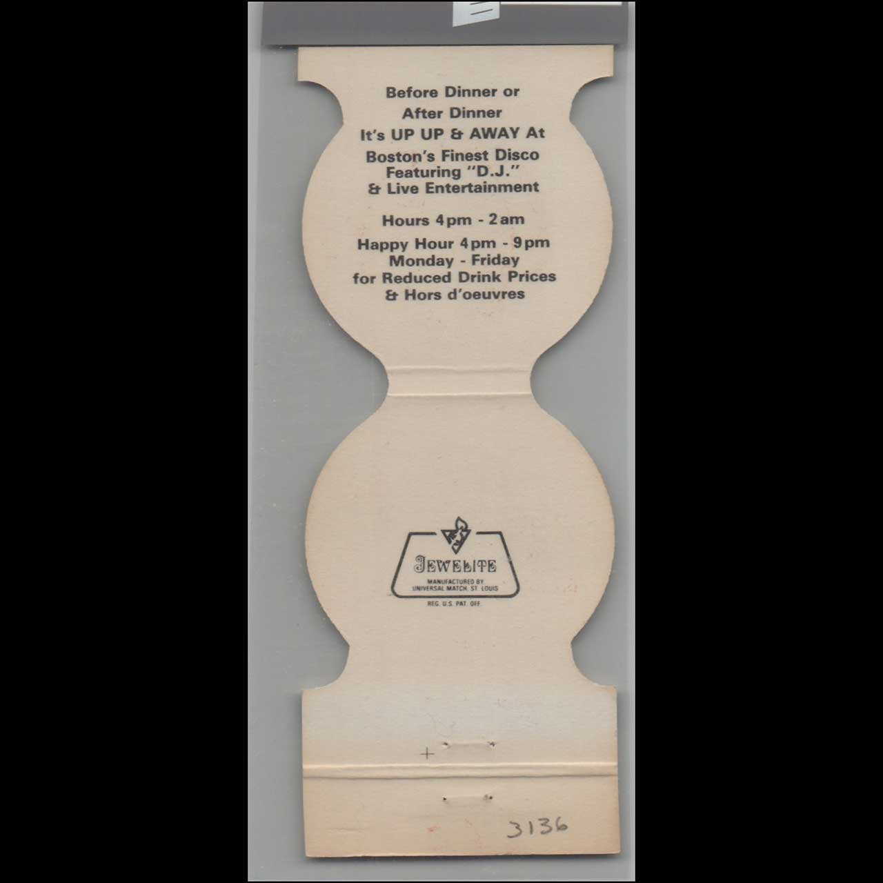 The Flying Machine Lounge Matchbook Cover Boston The Flying Machine Lounge Matchbook Cover Boston