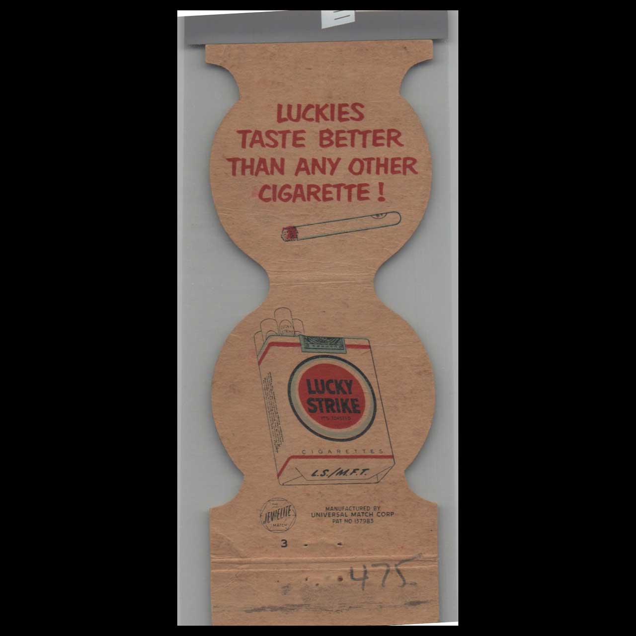 Lucky Strike Die Cut Matchbook Cover Go Lucky Lucky Strike Die Cut Matchbook Cover Go Lucky