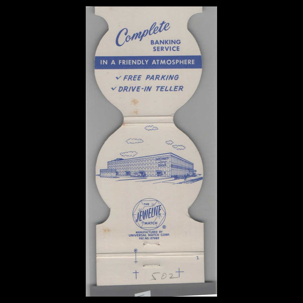 Midway National Bank Matchbook Cover St Paul MN Midway National Bank Matchbook Cover St Paul MN