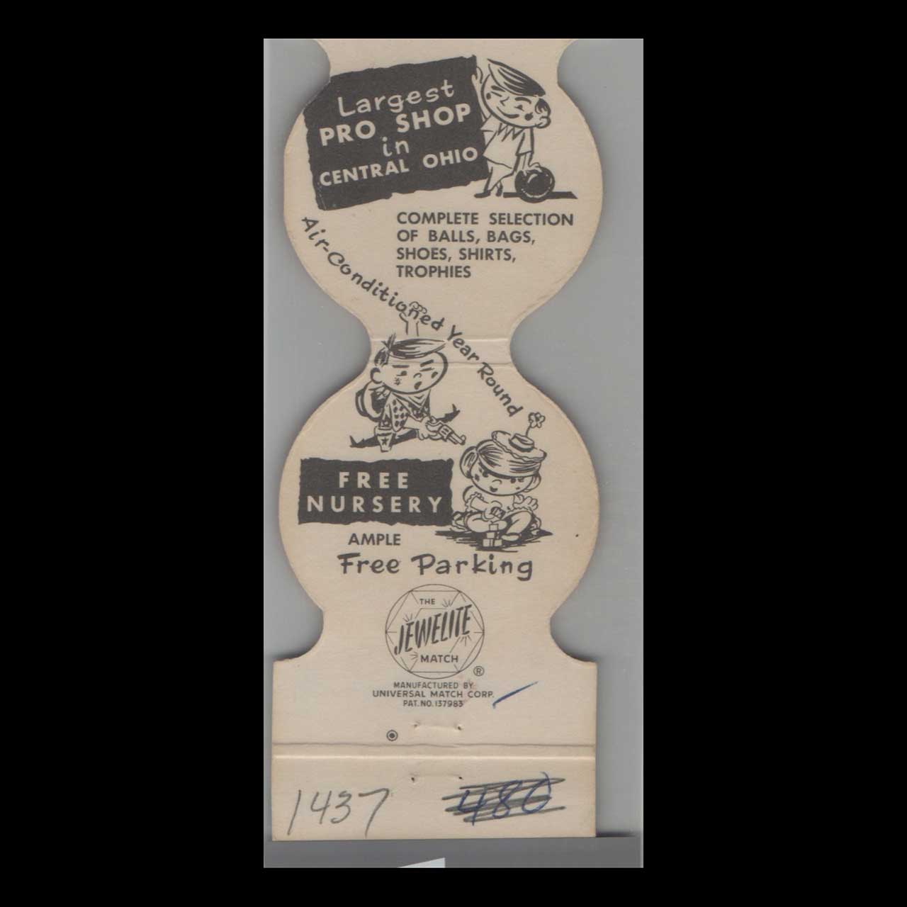 Main Lanes Bowling Center Matchbook Cover Columbus OH Main Lanes Bowling Center Matchbook Cover Columbus OH