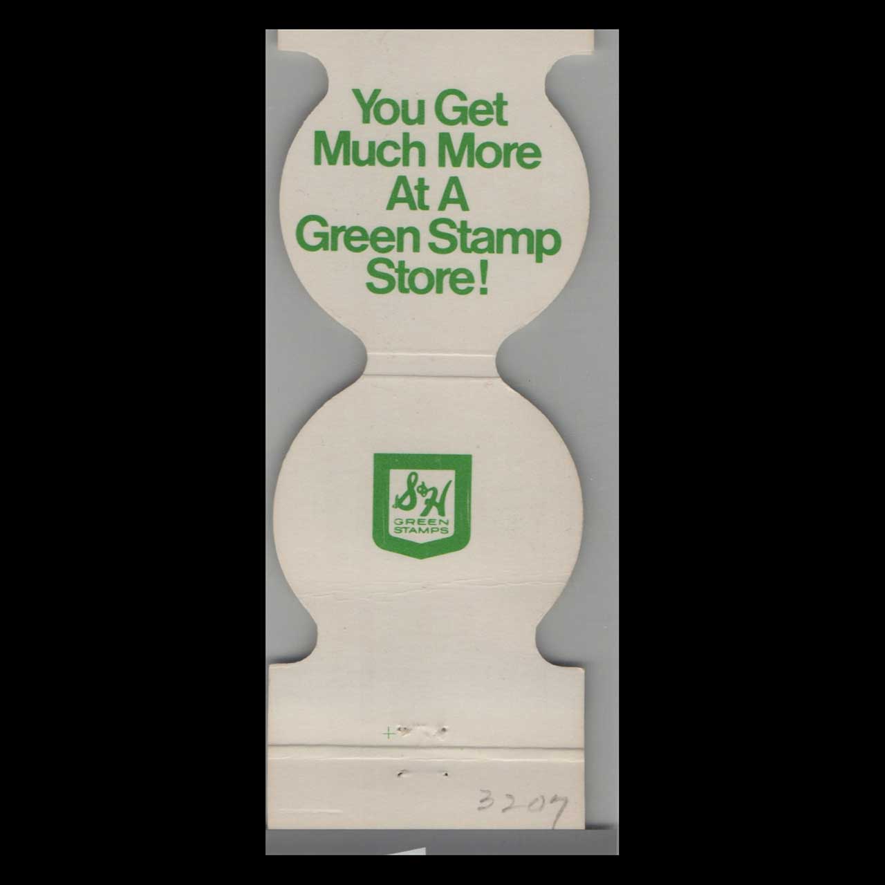 Go For The Green S&H Green Stamps Matchbook Cover Go For The Green S&H Green Stamps Matchbook Cover