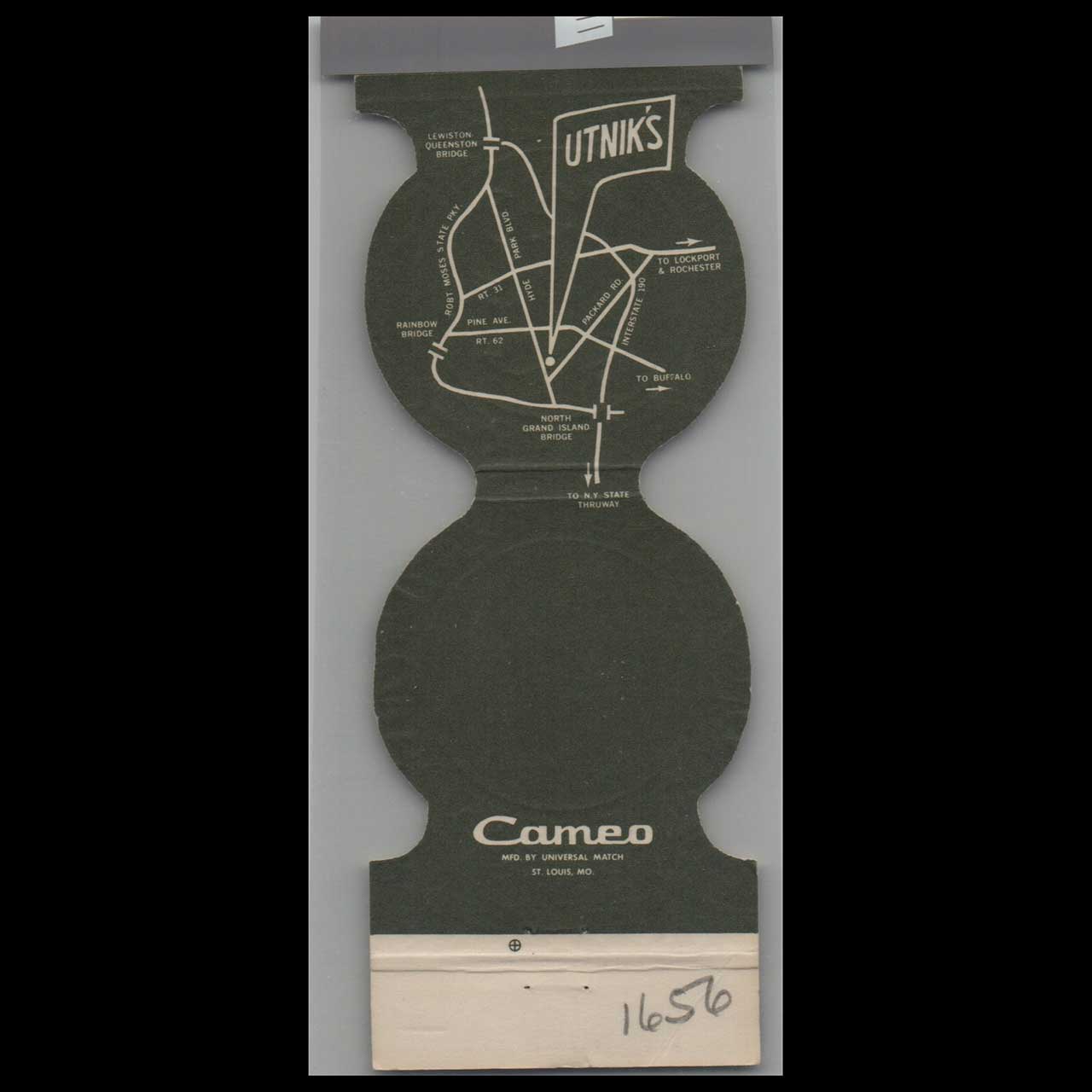 Uniks Supper Club Matchbook Cover Niagara Falls NY Uniks Supper Club Matchbook Cover Niagara Falls NY