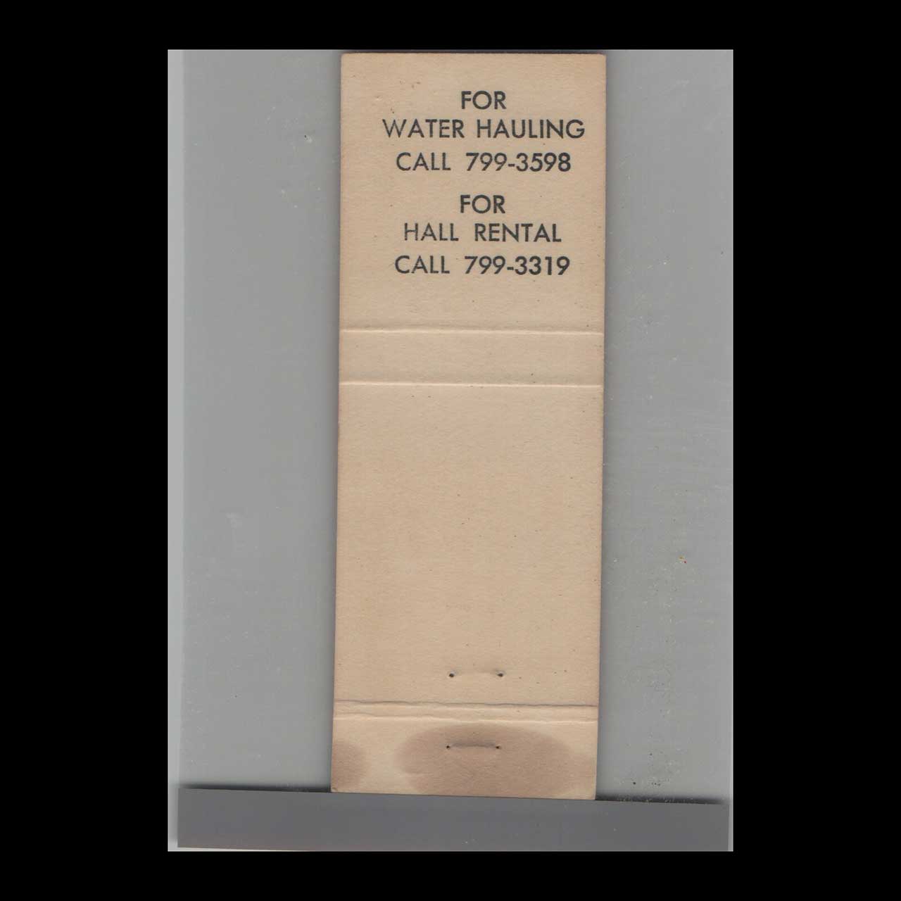 Community Fire Co Schnecksville PA Matchbook Cover Community Fire Co Schnecksville PA Matchbook Cover