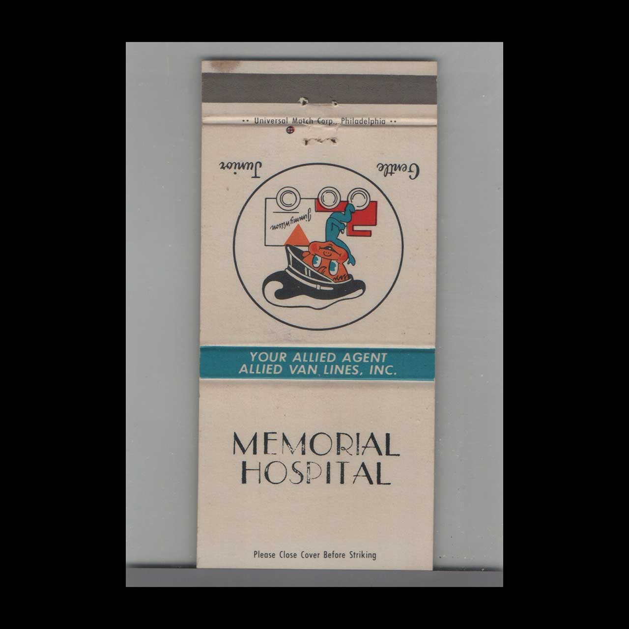 Jimmy Wilson Jr Moving & Storage Matchbook Cover York PA Jimmy Wilson Jr Moving & Storage Matchbook Cover York PA