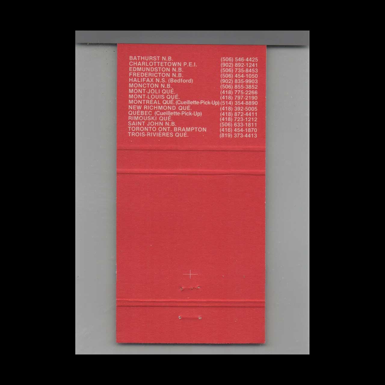 Trucking Speedway Transport Newfoundland Matchbook Cover Trucking Speedway Transport Newfoundland Matchbook Cover