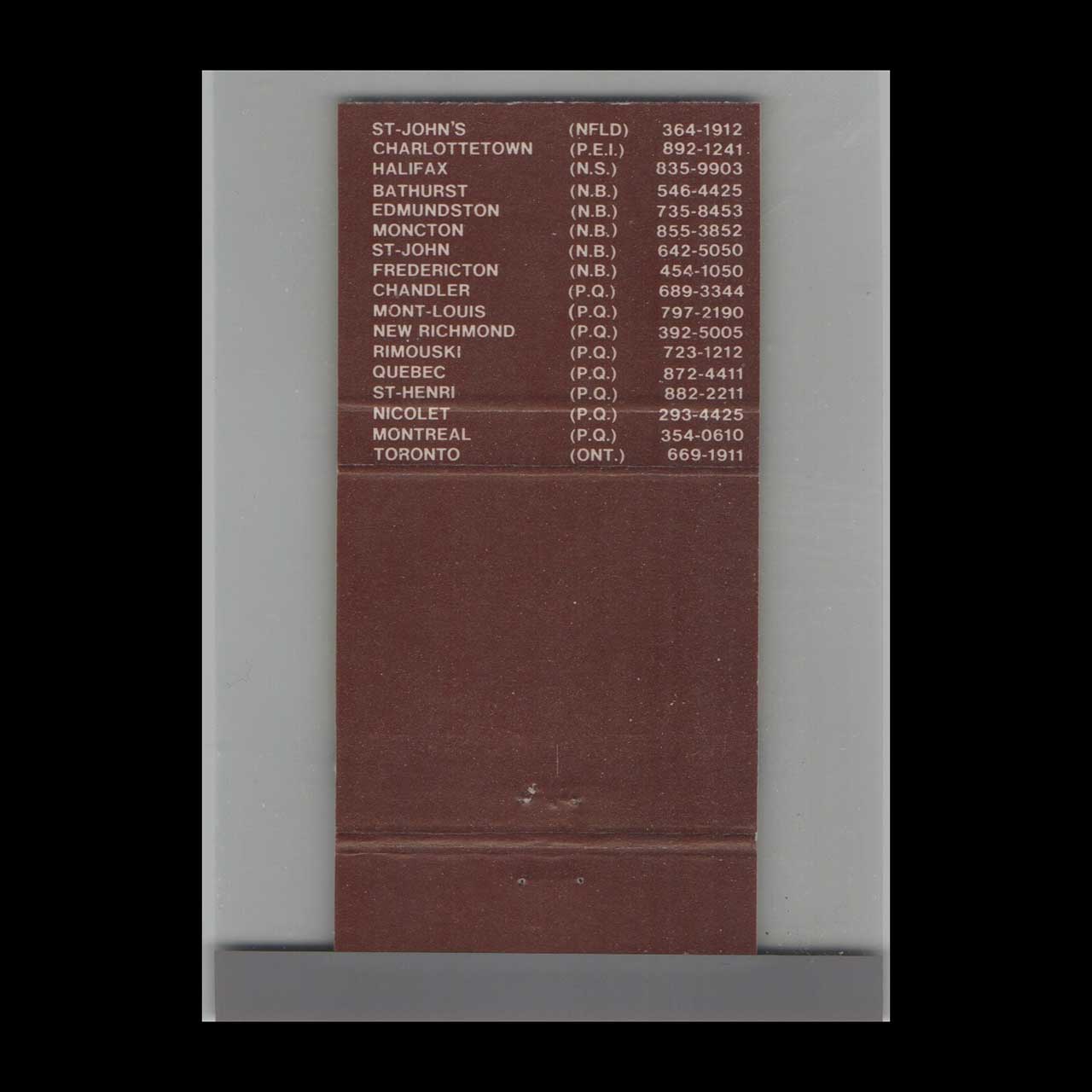 Trucking Speedway Transport Ltd Toronto Matchbook Cover Trucking Speedway Transport Ltd Toronto Matchbook Cover