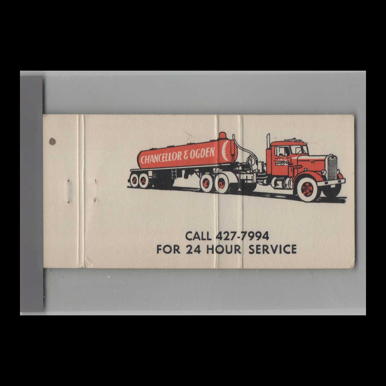Trucking Chancellor Ogden Matchbook Cover Long Beach CA Trucking Chancellor Ogden Matchbook Cover Long Beach CA