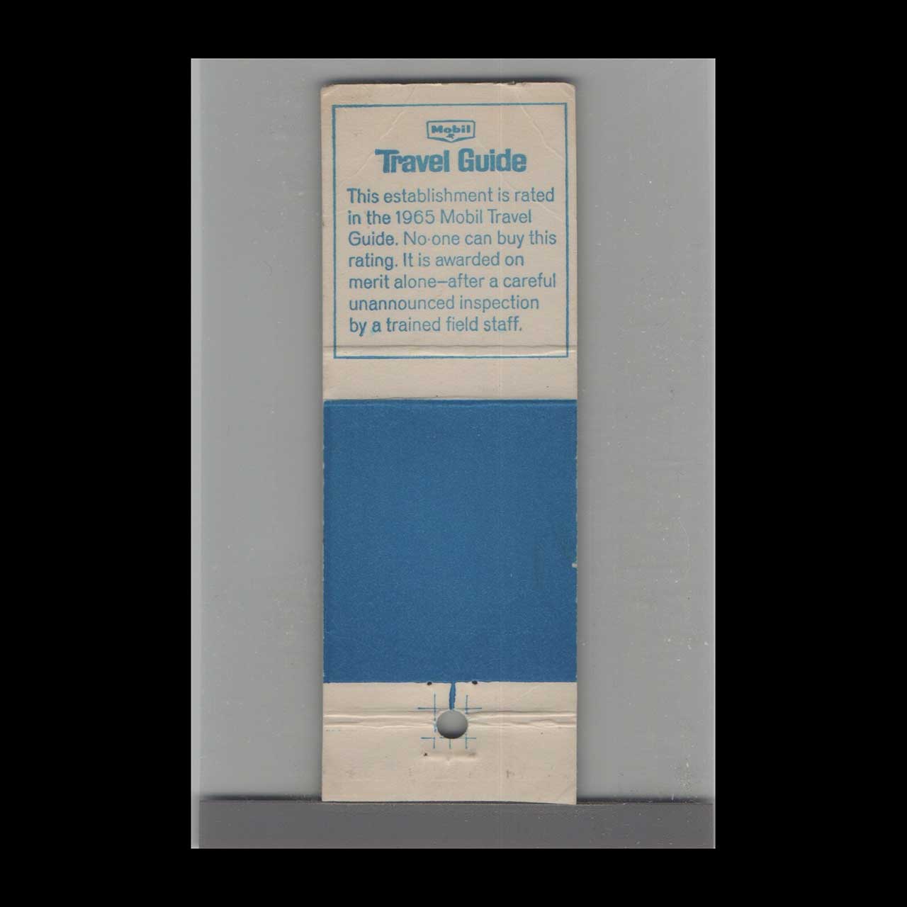 Mobil Travel Guide Matchbook Cover Riverside Lounge Tupper Lake Mobil Travel Guide Matchbook Cover Riverside Lounge Tupper Lake