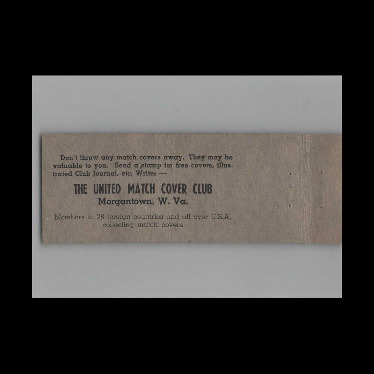 1930s Admiral Reeves Welcome Home Matchbook Cover 1930s Admiral Reeves Welcome Home Matchbook Cover