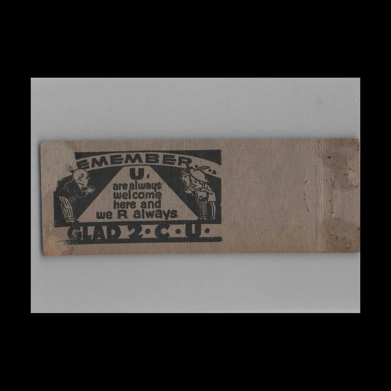 1930s Advance Match Eagle Courts Denton TX Matchbook Cover 1930s Advance Match Eagle Courts Denton TX Matchbook Cover