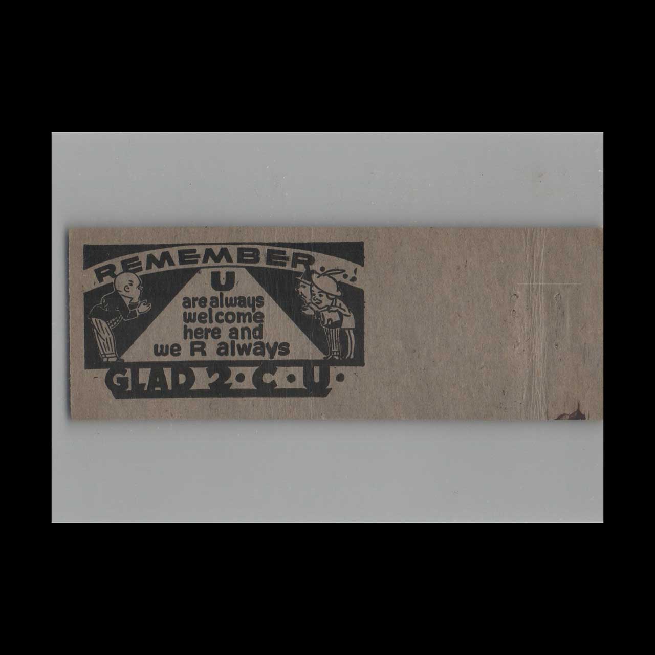 1930s Advance Match Eagle Courts Denton TX 1930s Advance Match Eagle Courts Denton TX