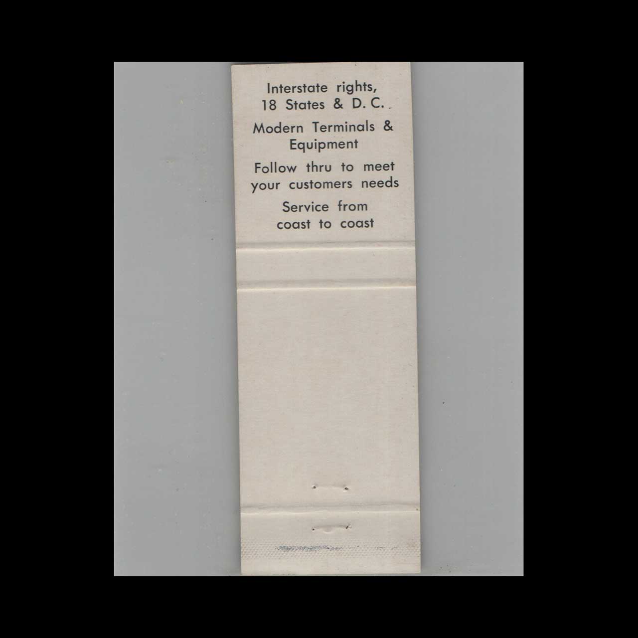 Trucking Joe Liberty Interstate Matchbook Cover Worcester MA Trucking Joe Liberty Interstate Matchbook Cover Worcester MA