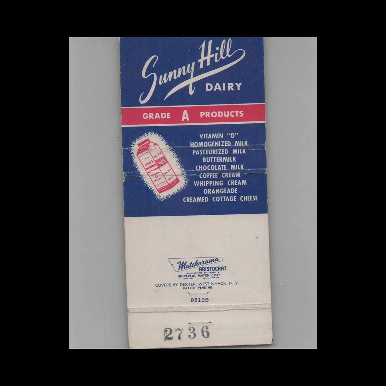 Swann Dairy Products Matchbook Cover Fort Worth TX Swann Dairy Products Matchbook Cover Fort Worth TX