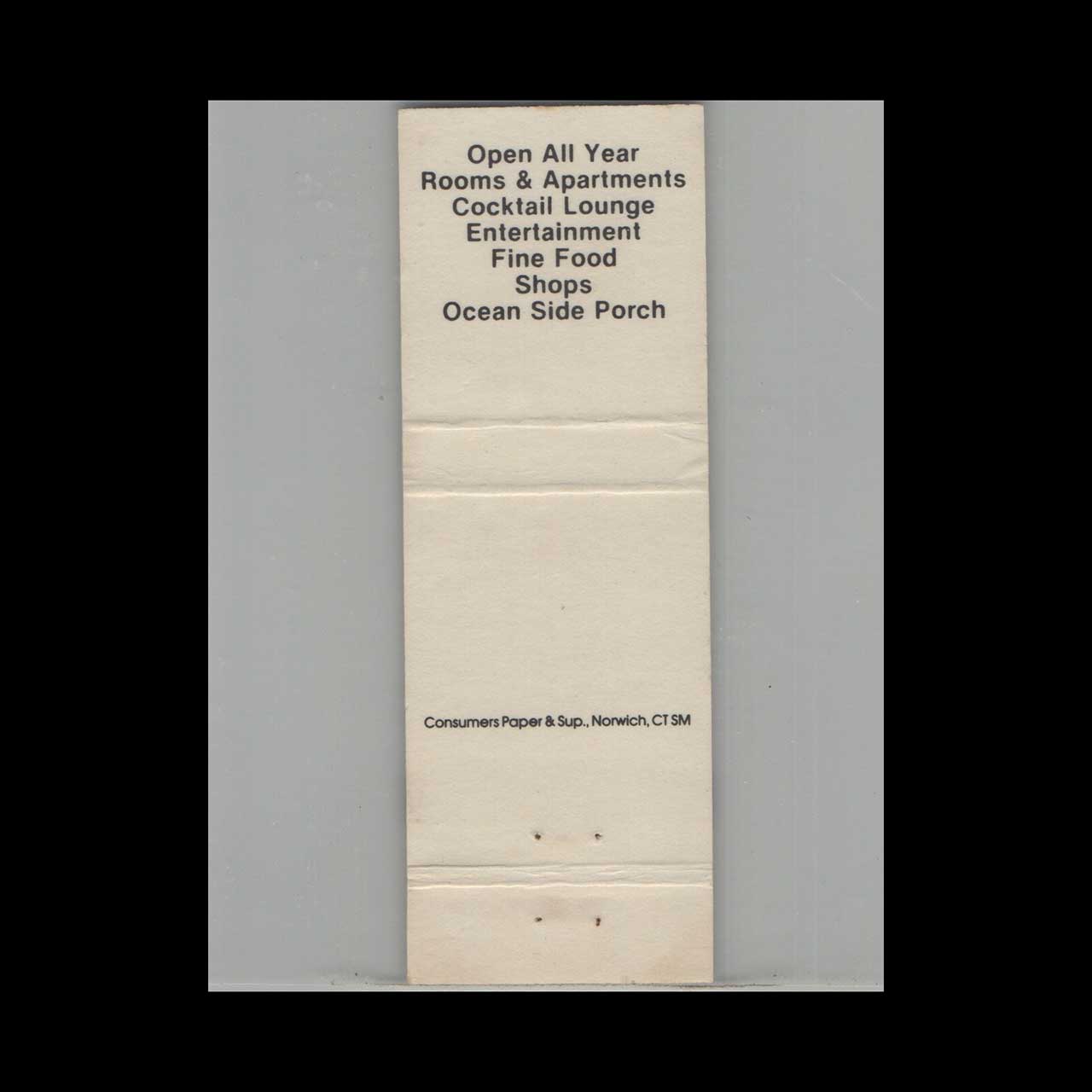 Matchbook Cover McAloons Saloon Block Island RI Matchbook Cover McAloons Saloon Block Island RI