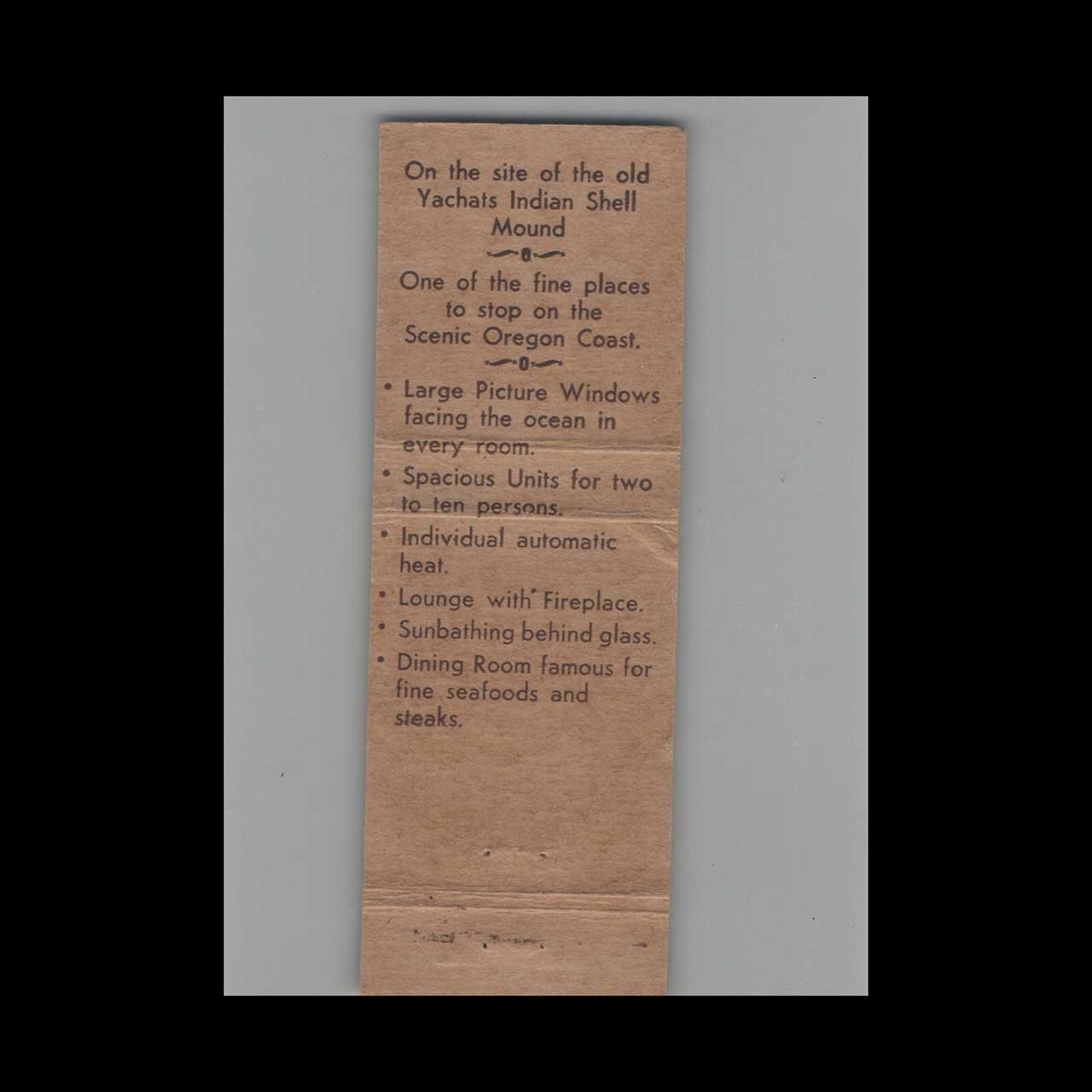 Matchbook Cover The Adobe Motel Yachats OR #2 Matchbook Cover The Adobe Motel Yachats OR #2